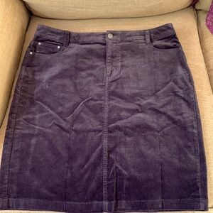 NWT Charter club size 10 dark chocolate denim skirt